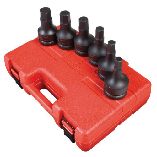 Sockets | Sunex 5607 6-Piece 1 in. Drive Metric Hex Drive Impact Socket Set image number 0