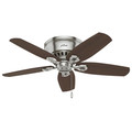 Ceiling Fans | Hunter 51092 42 in. Builder Low Profile Brushed Nickel Ceiling Fan with LED image number 1