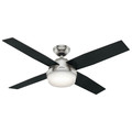 Ceiling Fans | Hunter 59216 52 in. Dempsey Brushed Nickel Ceiling Fan with Light and Remote image number 0