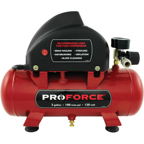 Portable Air Compressors | ProForce VPF0000201 0 HP 2 Gallon Oil-Free Mini Air Compressor image number 0