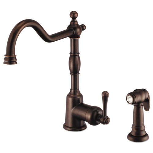 Fixtures | Gerber D401157BR Opulence 1.75 GPM Single Handle Kitchen Faucet with Spray Nozzle (Tumbled Bronze) image number 0