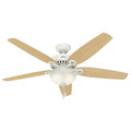 Ceiling Fans | Hunter 53362 56 in. Builder Great Room Snow White Ceiling Fan with Light image number 2