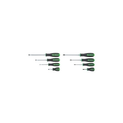 Combination Wrenches | GearWrench 82683 8 Pc. Combination Bright Green Dual Material Screwdriver Set image number 0