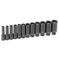 Sockets | Grey Pneumatic 9712MDG 12-Piece 1/4 in. Drive 6-Point Magnetic Deep Impact Socket Set image number 0