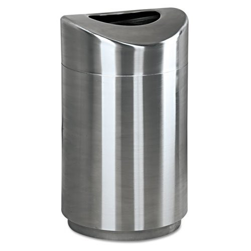 Trash & Waste Bins | Rubbermaid Commercial FGR2030SSPL Eclipse 30-Gallon Curved Open Top Waste Receptacle (Stainless Steel) image number 0
