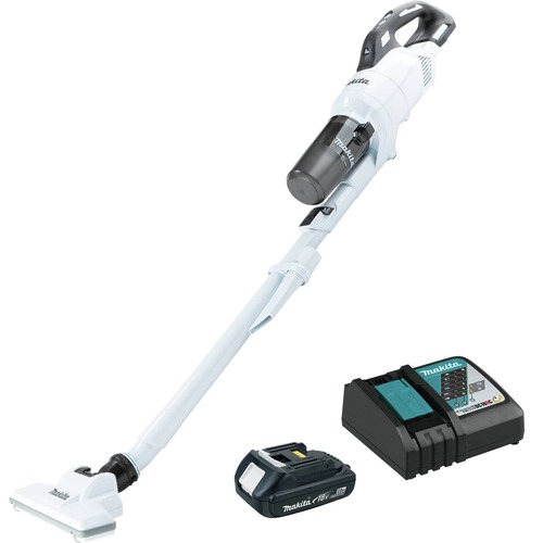 Handheld Vacuums | Makita XLC11R1W 18V LXT Brushless Lithium-ion Compact Cordless Cyclonic 4 Speed Stick Vacuum Kit (2 Ah) image number 0