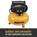 Portable Air Compressors | Bostitch BTFP02012 0.8 HP 6 Gallon Oil-Free Pancake Air Compressor image number 2