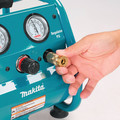 Portable Air Compressors | Makita AC001 0.6 HP 1 Gallon Oil-Free Hand Carry Air Compressor image number 1