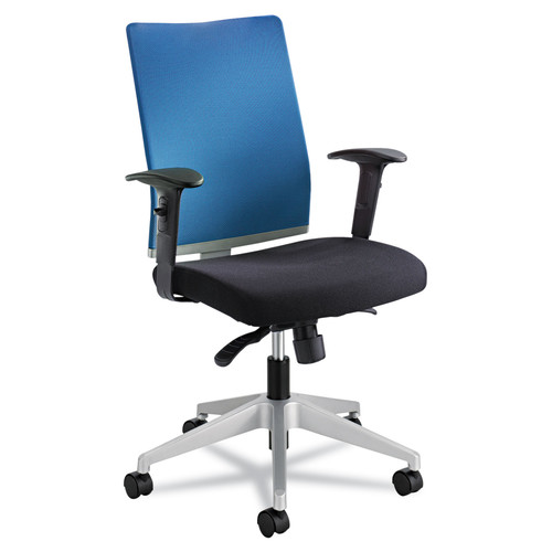  | Safco 7031CO TEZ SERIES MANAGER SYNCHRO-TILT TASK CHAIR, BLUE MESH BACK, BLACK FABRIC SEAT image number 0