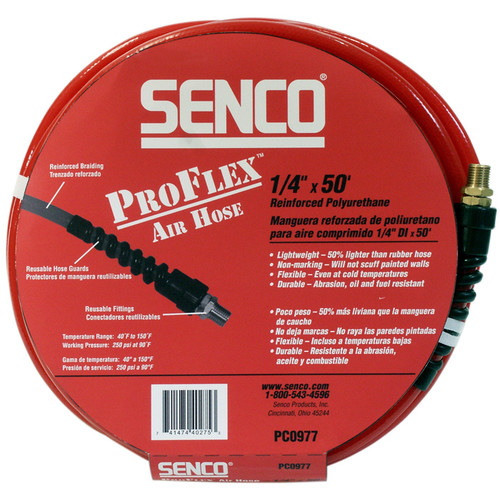 Air Hoses and Reels | SENCO PC0977 Proflex 1/4 in. x 50 ft. Reinforced Polyurethane Air Hose image number 0