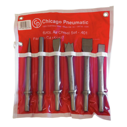 Chisels | Chicago Pneumatic CA155807 6-Piece 10 2mm Round Shank Chisel Set image number 0
