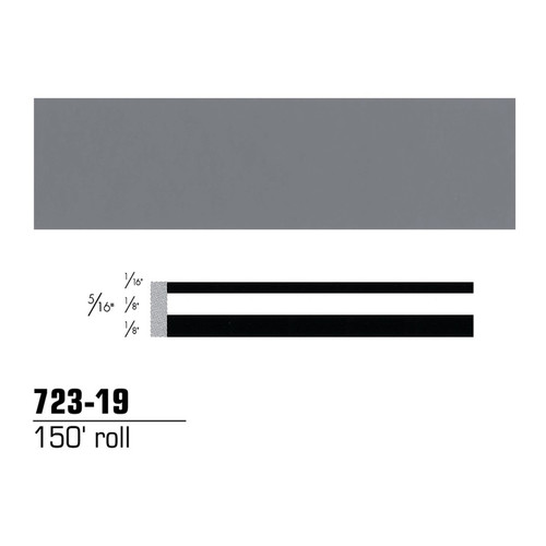  | 3M 72319 Scotchcal Striping Tape, Medium Gray, 5/16 in. x 150 ft. image number 0