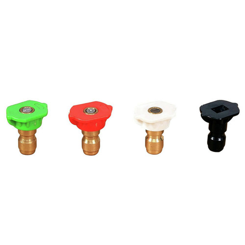 Pressure Washer Accessories | Greenworks 5201502 Replacement Quick-Connect Nozzle Tips 4-Pack image number 0