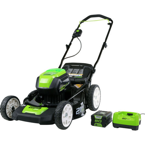 Push Mowers | Greenworks GLM801602 Pro 80V Cordless Lithium-Ion 21 in. 3-in-1 Lawn Mower image number 0