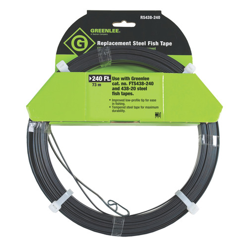 Material Handling | Greenlee 52044592 240 ft. Replacement Steel Fish Tape image number 0