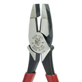 Pliers | Klein Tools HD2000-9NE Thicker-Dipped Handle Heavy-Duty Lineman’s Pliers image number 3
