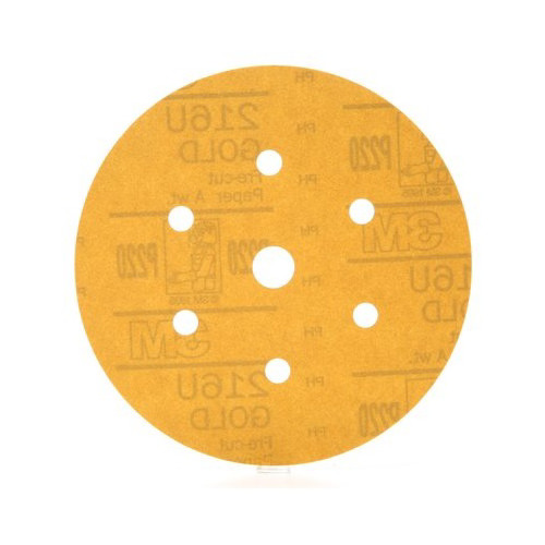 Grinding, Sanding, Polishing Accessories | 3M 1078 6 in. P220A Hookit Gold Disc D/F (100-Pack) image number 0