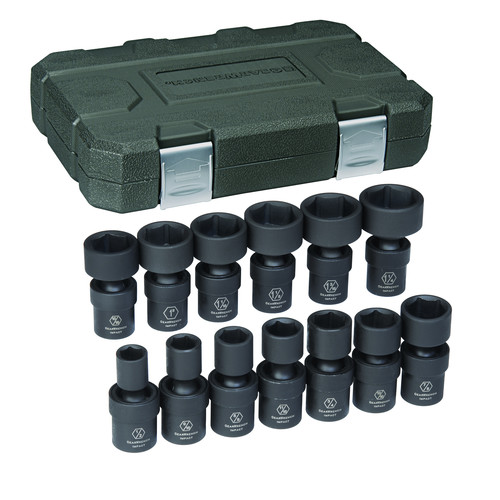 Sockets | GearWrench 84938 13-Piece SAE 1/2 in. Drive 6 Point Universal Impact Socket Set image number 0