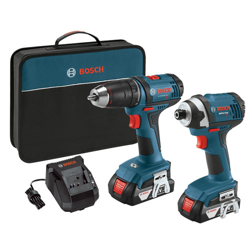 Combo Kits | Factory Reconditioned Bosch CLPK26-181-RT Compact Tough 18V Cordless Lithium-Ion Drill Driver & Impact Driver Combo Kit image number 0