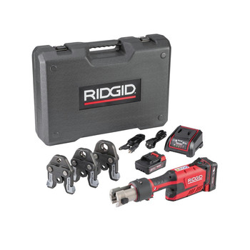  | Ridgid 67183 RP 351 Cordless Press Tool Kit with Battery and 1/2 in. - 1 in. ProPress Jaws