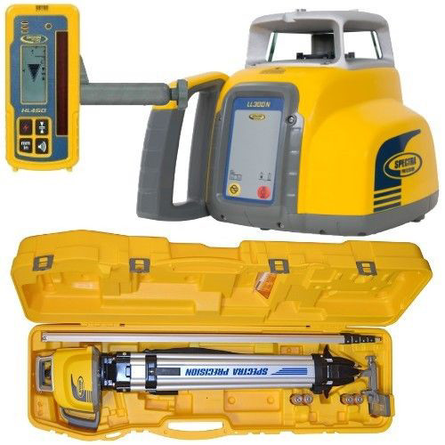 Rotary Lasers | Spectra Precision LL300S-2 LL300S Laser Level Package with Alkaline Batteries and GR151 Rod (Inch) image number 0