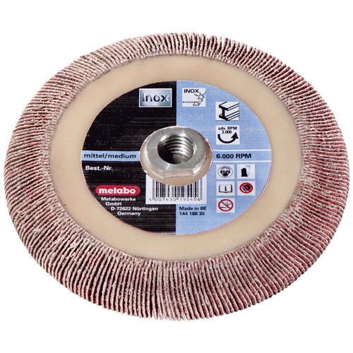 Grinding Sanding Polishing Accessories | Metabo 626487000 5 in. x 5/8-11 in. Ceramic P60 Flexiamant Super Offset Flap Disc image number 0