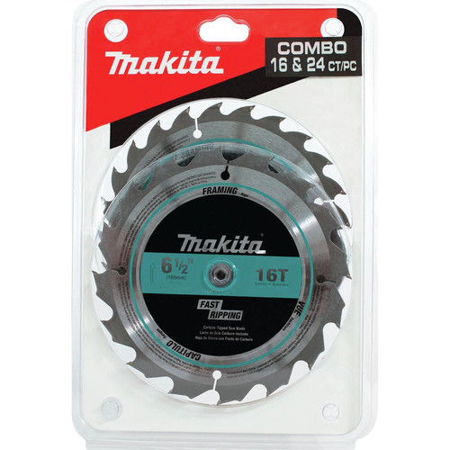 Circular Saw Accessories | Makita T-01426 2 Pc 6-1/2 in. Carbide-Tipped Saw Blade Set image number 0