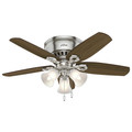 Ceiling Fans | Hunter 51092 42 in. Builder Low Profile Brushed Nickel Ceiling Fan with LED image number 0