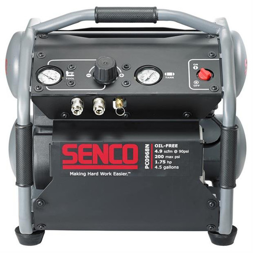 Portable Air Compressors | SENCO PC0968N 1.75 HP 4.5 Gallon Twin Stack Air Compressor image number 0
