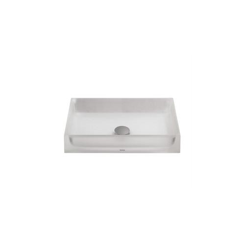Fixtures | TOTO LLT151#61 Luminist Vessel/Above Counter Resin 12.63 in. x 19.69 in. Rectangular Bathroom Sink (Frosted White) image number 0
