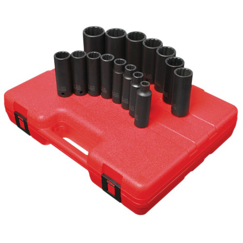 Sockets | Sunex 2670 15-Piece 1/2 in. Drive 12-Point SAE Deep Impact Socket Set image number 0