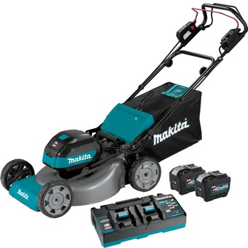 PUSH MOWERS | Makita 40V max XGT Brushless Lithium-Ion 21 in. Cordless Self-Propelled Commercial Lawn Mower Kit with 2 Batteries (8 Ah)