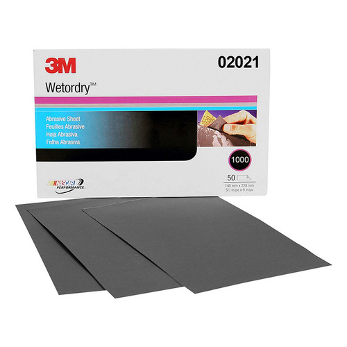 Grinding, Sanding, Polishing Accessories | 3M 2021 Imperial Wetordry Sheet 5-1/2 in. x 9 in. 1000A (50-Pack) image number 0