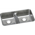 Fixtures | Elkay ELUHAQD3218 Gourmet Undermount 32 in. x 18-1/2 in. Dual Basin Kitchen Sink (Stainless Steel) image number 0