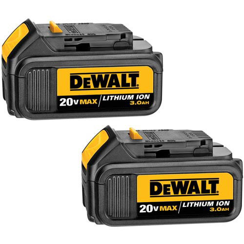 Batteries | Dewalt DCB200-2 20V MAX 3 Ah Lithium-Ion Battery (2-Pack) image number 0