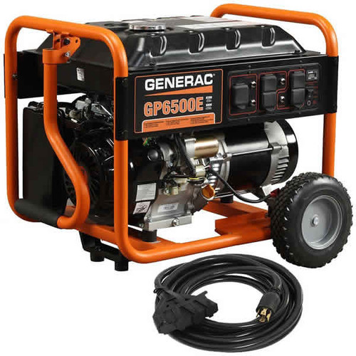 Portable Generators | Generac GP6500E GP Series 6,500 Watt Portable Generator with 20 ft. Convenience Cord image number 0