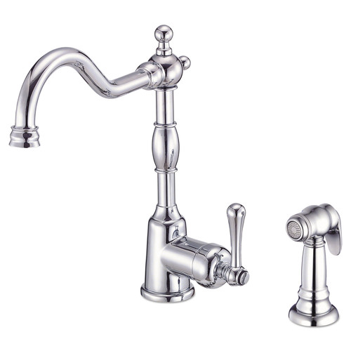 Kitchen Faucets | Gerber D401157 Opulence 1.75 GPM Single Handle Kitchen Faucet with Spray Nozzle (Chrome) image number 0