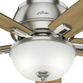 Ceiling Fans | Hunter 53344 52 in. Donegan Brushed Nickel Ceiling Fan with Light image number 7