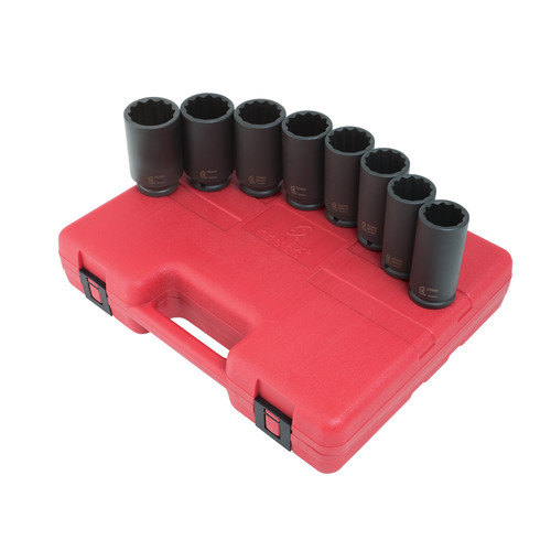 Sockets | Sunex 2835 8-Piece 1/2 in. Drive 12-Point Metric Deep Spindle Nut Impact Socket Set image number 0