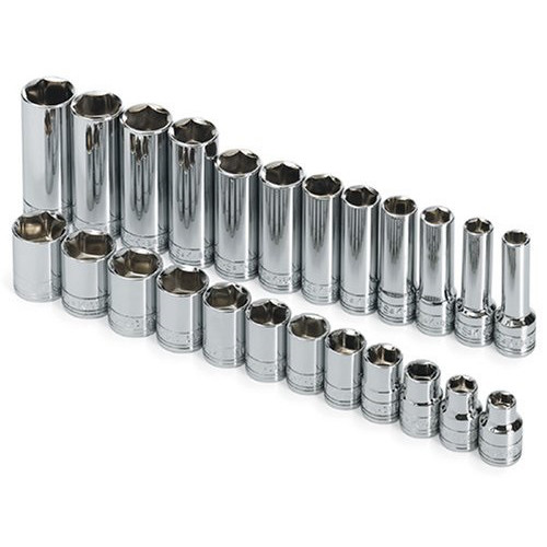 Socket Sets | SK Hand Tool 89024 24-Piece 3/8 in. Drive 6 Point Standard/Deep/Extra Long Metric Socket Set image number 0