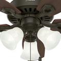 Ceiling Fans | Hunter 52107 42 in. Builder Small Room New Bronze Ceiling Fan with LED image number 8