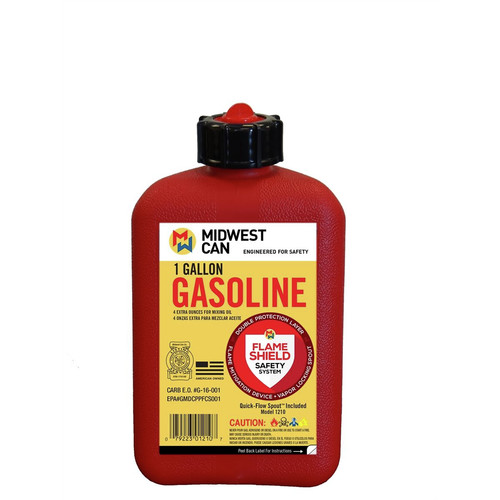 Gas Cans | Midwest Can 1210 1 Gallon plus 4 oz. for Oil Mixture FMD Gas Can image number 0