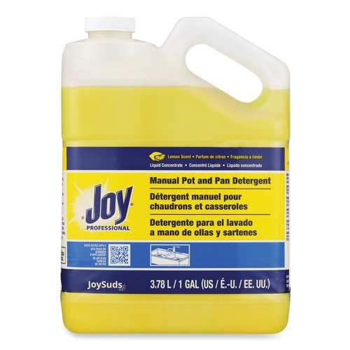 Cleaning & Janitorial Supplies | Joy 57447 1 Gallon Bottle Lemon Scent Dishwashing Liquid image number 0