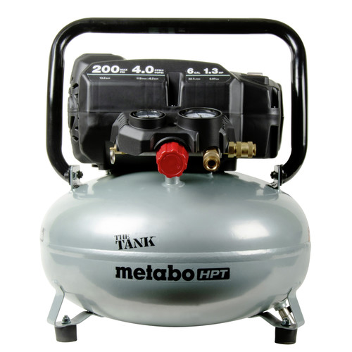 Portable Air Compressors | Metabo HPT EC914SM THE TANK 1.3 HP 6 Gallon Portable Pancake Air Compressor image number 0