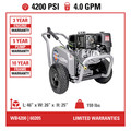 Pressure Washers | Simpson 60205 WaterBlaster 4200 PSI 4.0 GPM Belt Drive Professional Gas Pressure Washer with AAA Triplex Pump image number 8