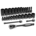 Socket Sets | Grey Pneumatic 81627RD 27-Piece 3/8 in. Drive 6-Point SAE Standard and Deep Impact Duo-Socket Set image number 0