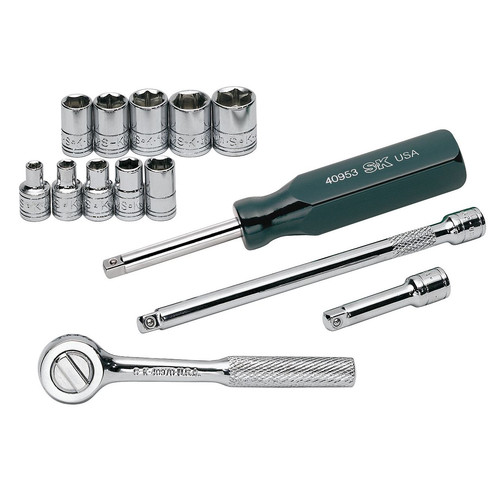 Socket Sets | SK Hand Tool 1314 14-Piece 1/4 in. Drive 6-Point Metric Socket Set image number 0