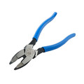 Bolt Cutters | Klein Tools D2000-9NETH 9 in. Lineman's Bolt-Thread Holding Pliers with Rounded Nose and Knurled Jaw image number 1
