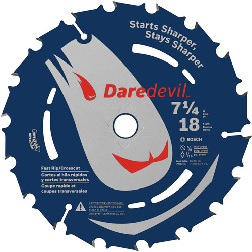 Circular Saw Blades | Bosch DCB718 Daredevil 7-1/4 in. 18 Tooth Circular Saw Blade image number 0