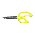 Scissors | Klein Tools 26001 6.75 in. All-Purpose Electrician's Scissors with Cable Cutting Notch and Serrated Blades image number 1